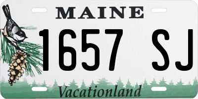 ME license plate 1657SJ