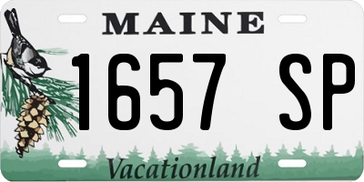 ME license plate 1657SP