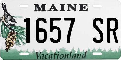 ME license plate 1657SR