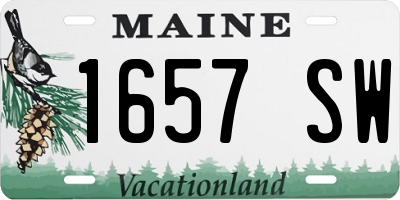 ME license plate 1657SW