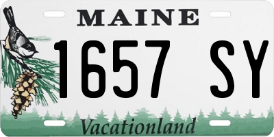 ME license plate 1657SY
