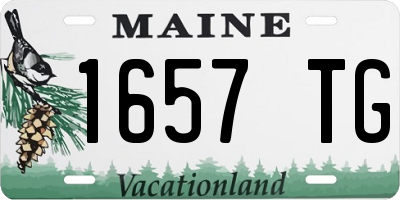 ME license plate 1657TG