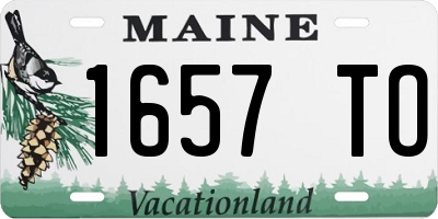 ME license plate 1657TO