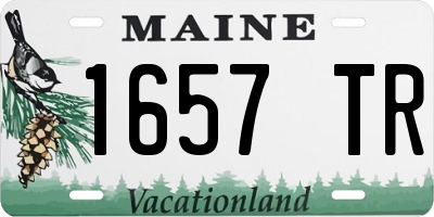 ME license plate 1657TR