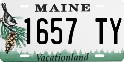 ME license plate 1657TY