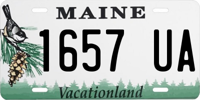 ME license plate 1657UA