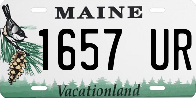 ME license plate 1657UR