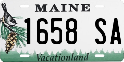 ME license plate 1658SA