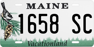 ME license plate 1658SC