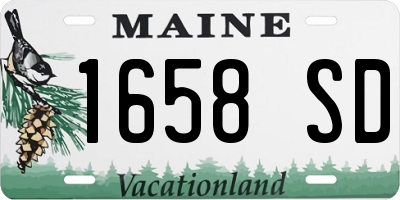 ME license plate 1658SD