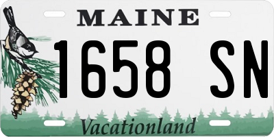 ME license plate 1658SN