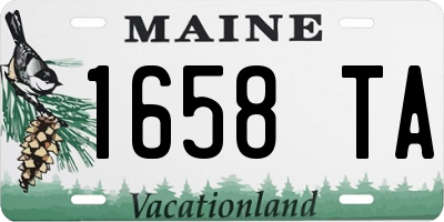 ME license plate 1658TA