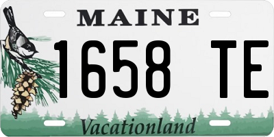 ME license plate 1658TE