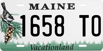 ME license plate 1658TO