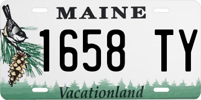 ME license plate 1658TY