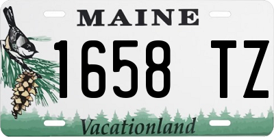 ME license plate 1658TZ