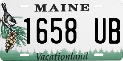 ME license plate 1658UB
