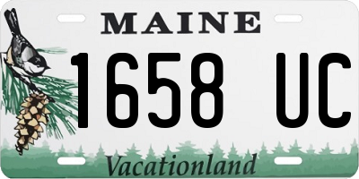 ME license plate 1658UC