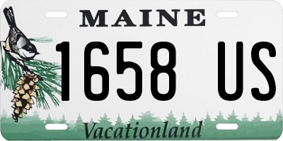 ME license plate 1658US