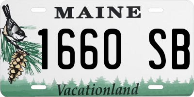 ME license plate 1660SB