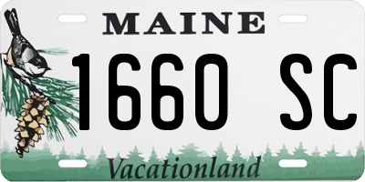 ME license plate 1660SC