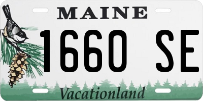ME license plate 1660SE