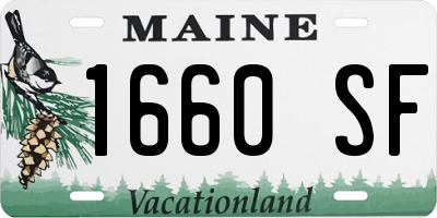 ME license plate 1660SF