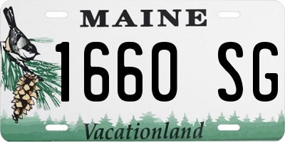 ME license plate 1660SG