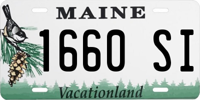 ME license plate 1660SI