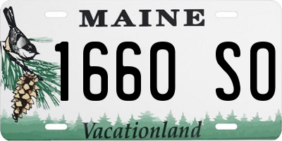 ME license plate 1660SO
