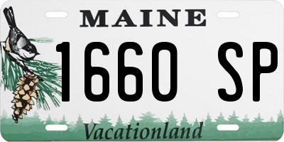 ME license plate 1660SP