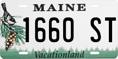 ME license plate 1660ST