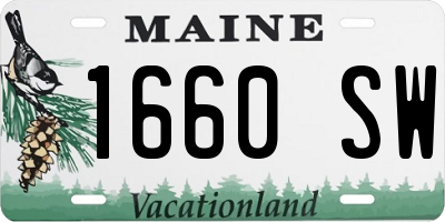ME license plate 1660SW