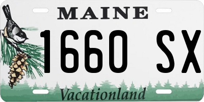 ME license plate 1660SX