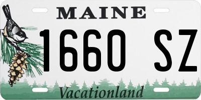 ME license plate 1660SZ