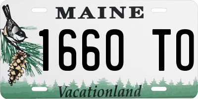 ME license plate 1660TO