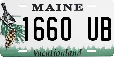 ME license plate 1660UB