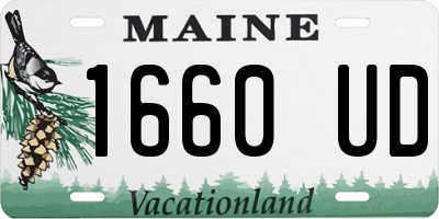 ME license plate 1660UD