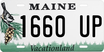 ME license plate 1660UP