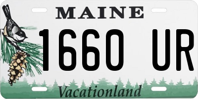 ME license plate 1660UR