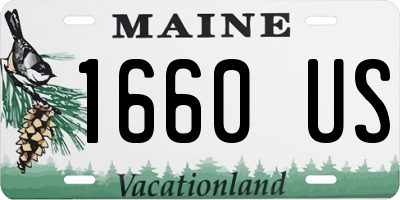 ME license plate 1660US