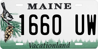 ME license plate 1660UW