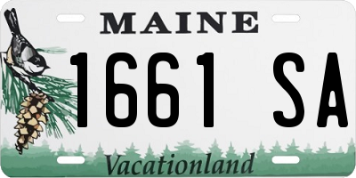 ME license plate 1661SA