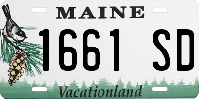 ME license plate 1661SD