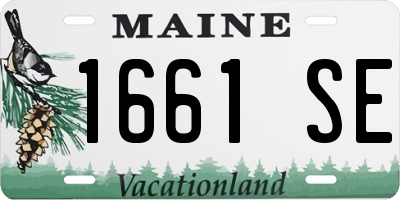 ME license plate 1661SE