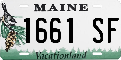 ME license plate 1661SF
