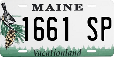 ME license plate 1661SP