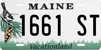 ME license plate 1661ST