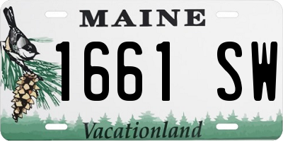 ME license plate 1661SW