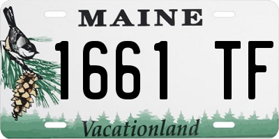 ME license plate 1661TF